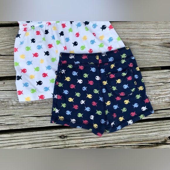 18-24m Girls BABY GAP Fish Pattern Mix Match Set Tunic Tank Top Knit Shorts - Picture 6 of 7